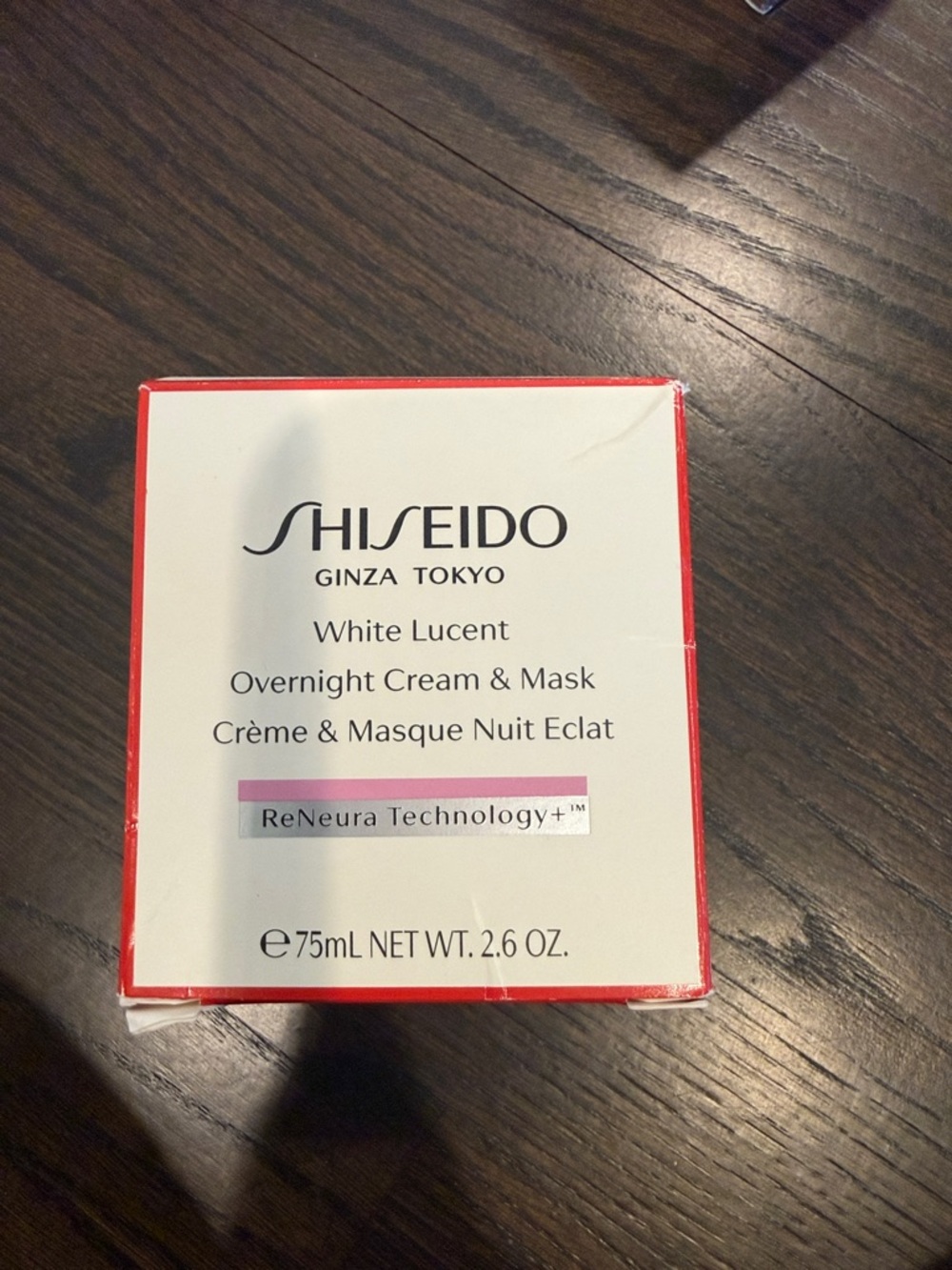 Shiseido White Lucent Overnight Cream & Mask - White with Red Border